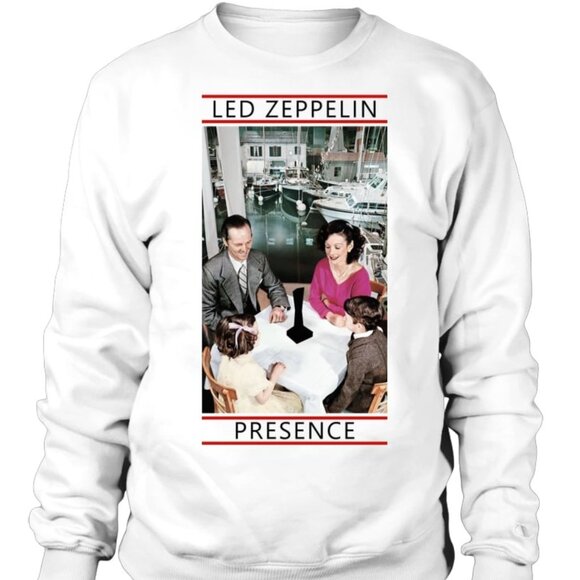 Led Zeppelin Presence Sweatshirt Classic Rock Band Crewneck Pullover 05 - Picture 1 of 5